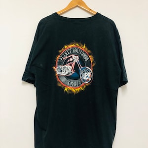 Vintage Y2K Tokyo Planet Hollywood T-Shirt / Souviner / Chopper / Rare / Streetwear / Black / XL
