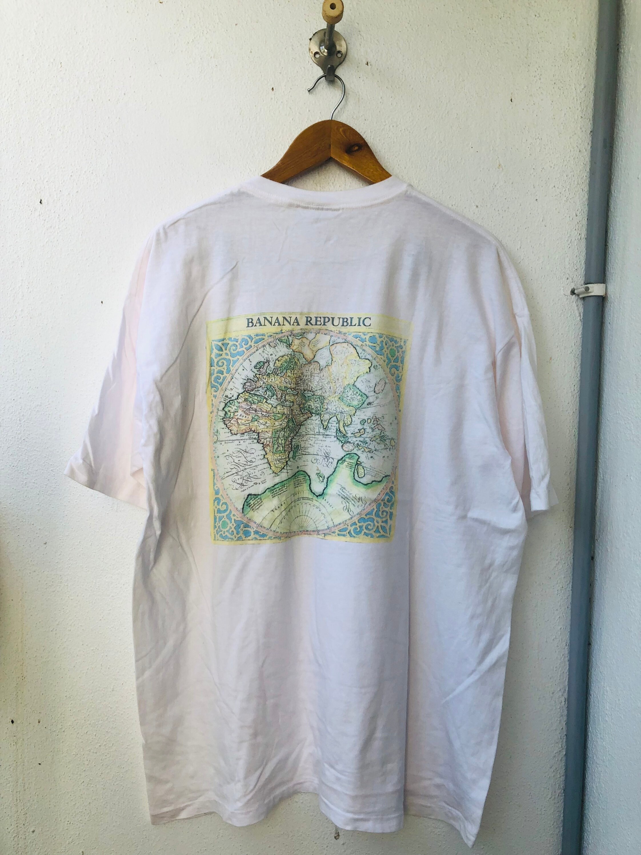 90s Banana Republic Globe Map Shirt