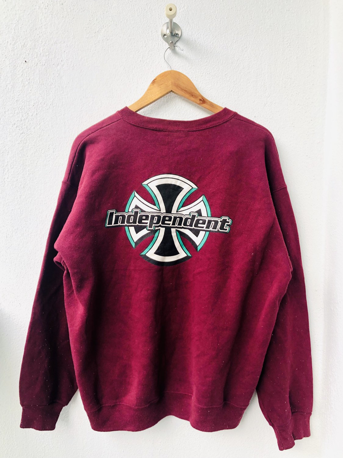 Vintage Original 90s Independent Truck Company Skateboards Wear Big Logo Design Sweatshirts L Maroon Etsy