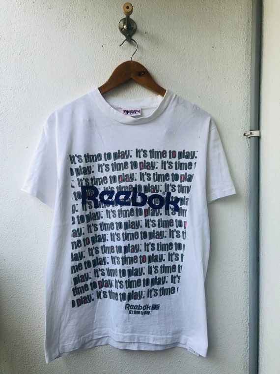 Vintage Original 90's Reebok Sportwear Clothing T-shirt - Etsy Vintage Original 90's Reebok Sportwear Clothing T-shirt - Etsy