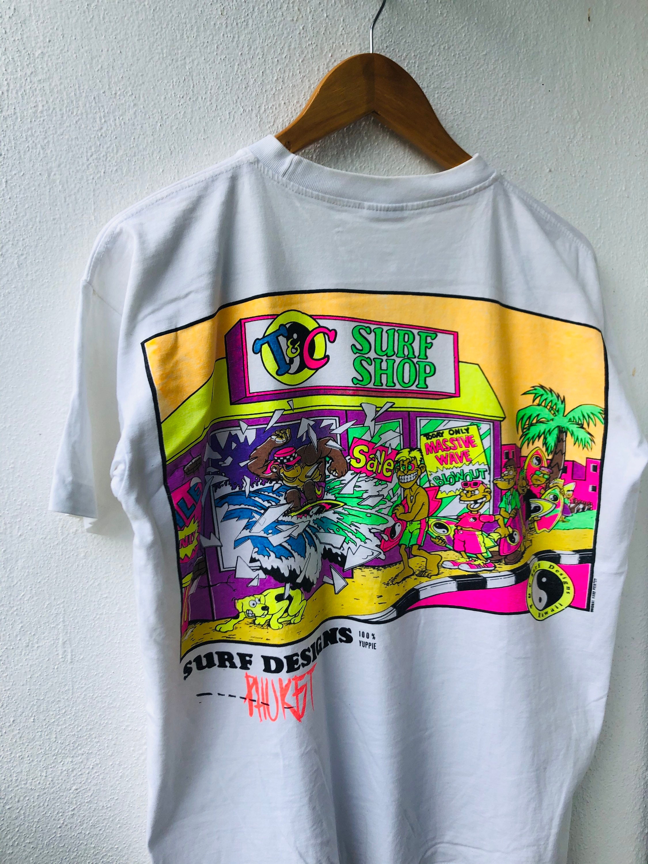 Vintage Original 90s T&C Surf Design Hand Printed Phuket Issue 