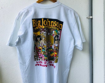 T-shirt Vintage Big Johnson Années 90 - Motifs Clé à Douille, Tailles S à 5XL, Coton Confort