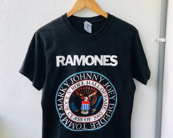 Vintage Original 00s The Ramones American Punk Rock Lagend Rock N Roll Hall of Fame T-Shirt