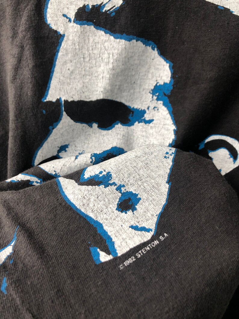Vintage Original 80/'s David Bowie Serious Moonlight 1985 By Stenton S.A Records Promo T-Shirt