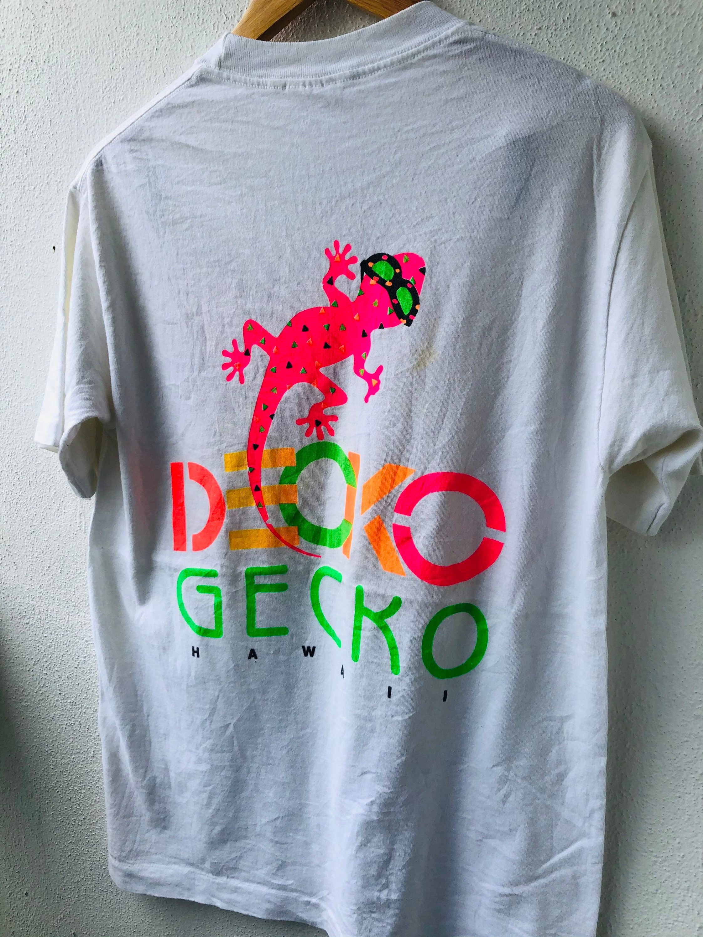 Vintage Original 90s Decko Gecko Hawaii Surf Vibe T shirt Etsy