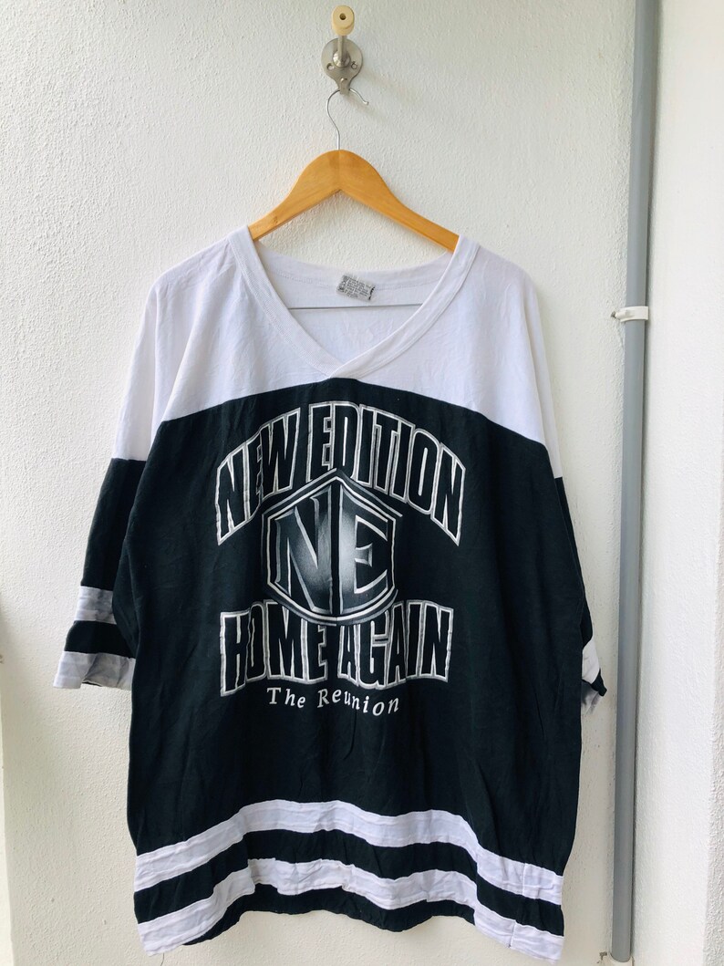 Vintage Original 90\u2019s New Edition \u201c Home Again 1996 \u201c American R/&BPop Group by MCA Records Offcial Merchandise Raglan Design T-Shirt