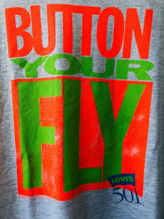 Vintage Original 90's Levi's " Button Your Fly 19… - image 4