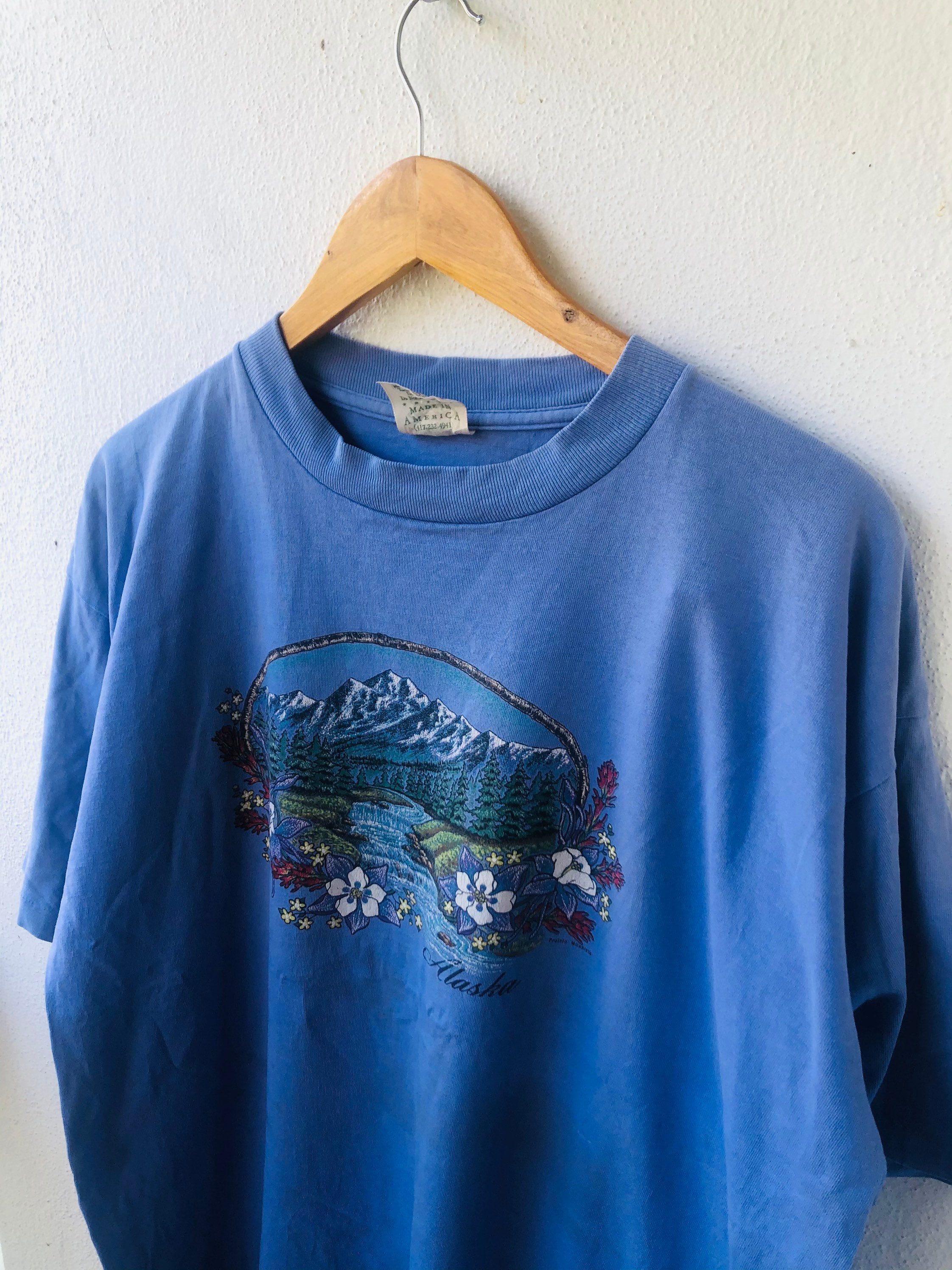 Vintage Original 90s Alaska Floral Outdoor Camping T-Shirt | Etsy
