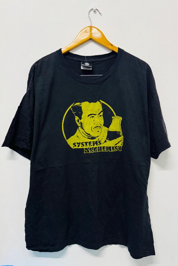 Vintage 00s Systems Alchemist T-Shirt / 00s Humor Parody / 00s Memes / Pop Culture / 00s Artist / 00s Promotional / Black / XL