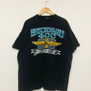 Vintage 90s Indianapolis Speedway “Brickyard 400“ T-Shirt / Car Racing Shirt / Motorsport Graphic Tee / XL Size Sport Unisex Tee
