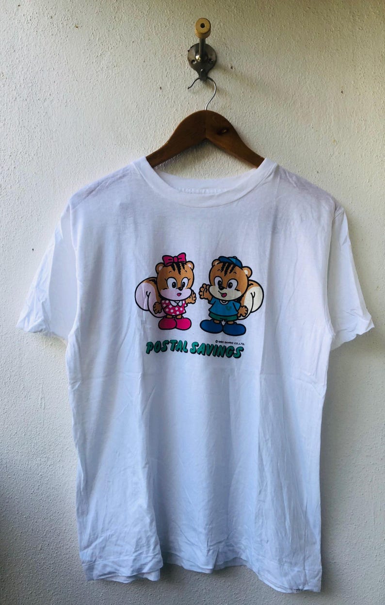 Camiseta vintage de los 90 de Hello Kitty “Hapiru Chan” (dibujos animados japoneses) imagen 1