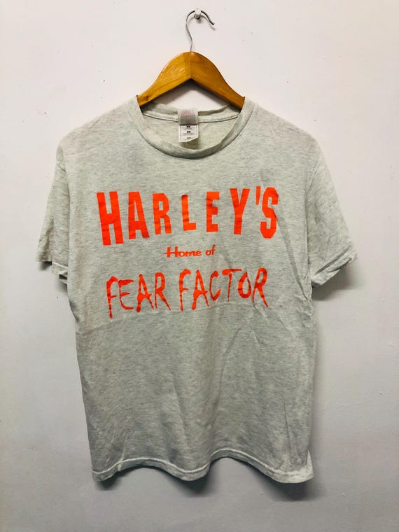 Vintage 90s Harley’s : Home Of Fear Factor T-Shirt / 90s Memories / 90s Souviner / 90s Streetwear / 90s T-Shirt / 90s Streetwear / M