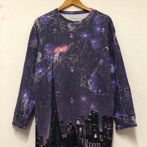 Vintsge Original Y2K Tsumori Chisato : Sleep Japan Designers T-Shirt / Pop Art / Lila / Langarm / L