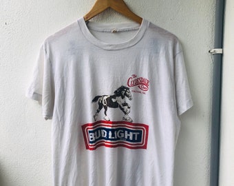 Vintage Original Budlight by Budweiser “ The Clydesdales “ Brewing Company T-Shirt