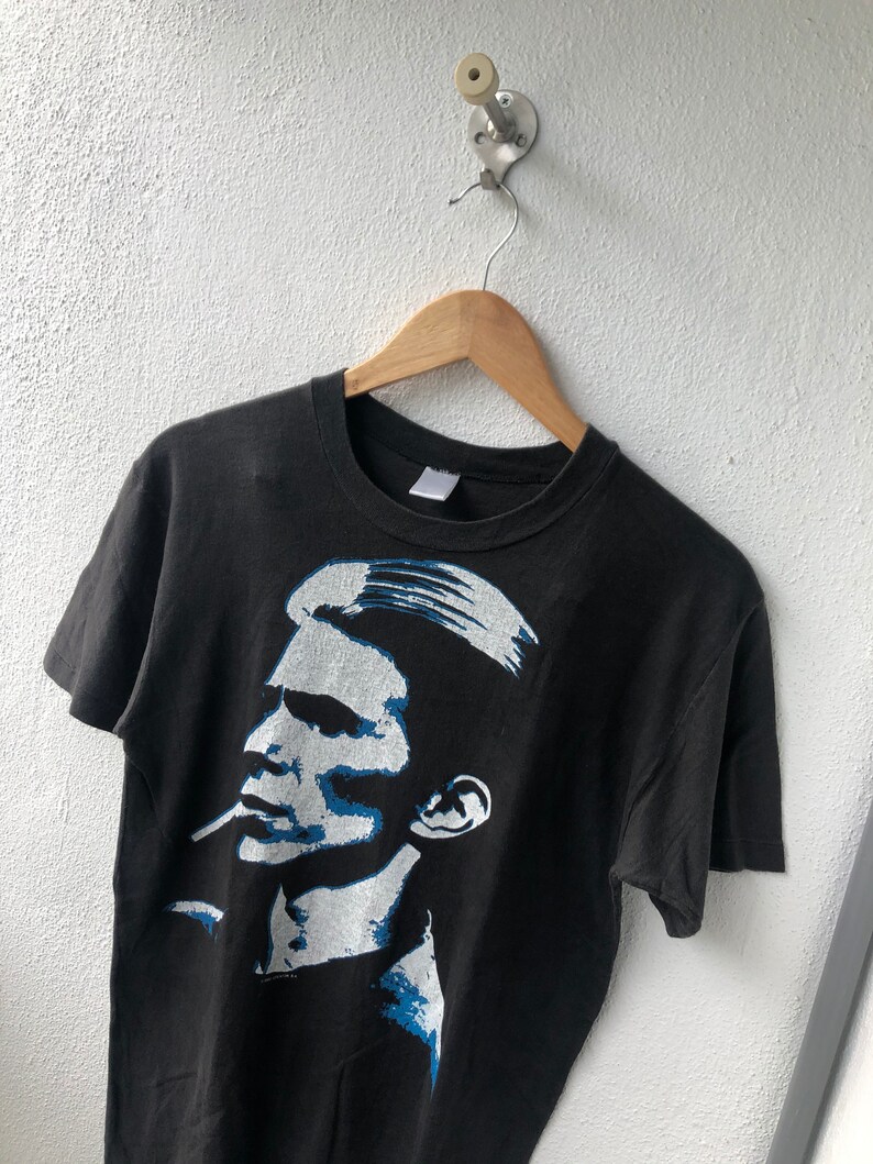 Vintage Original 80/'s David Bowie Serious Moonlight 1985 By Stenton S.A Records Promo T-Shirt