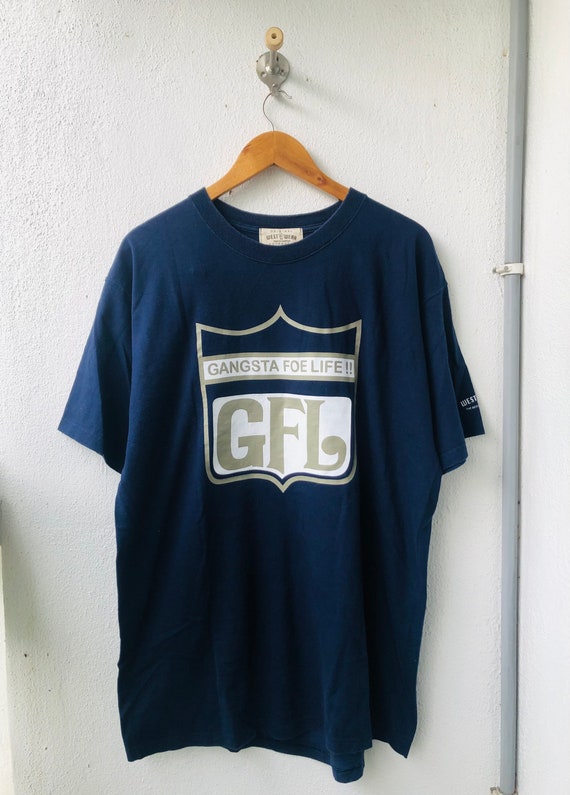 GFL Gangsta For Life ゲームシャツ Vintage 90s GFL Rap Tee - Gangsta Foe Life West Wear T-shirt - Etsy