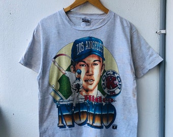 Vintage Hideo Nomo Tornado Warning #16 Los Angeles Dodgers MLB