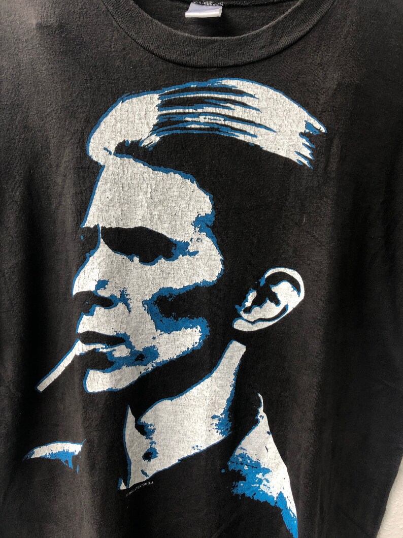 Vintage Original 80/'s David Bowie Serious Moonlight 1985 By Stenton S.A Records Promo T-Shirt