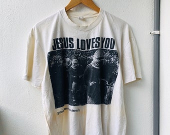 Vintage Original Early 90’s Terror Worldwide “ Jesus Love You : Problem Remained “ Handprinted by Don Rock T-Shirt