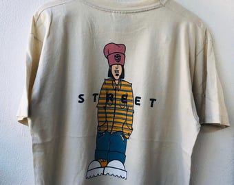 Vintage 90s STREET American Modern Streetwear Skate Surf T-Shirt / 90s Skateboarding / 90s Surfing T-Shirt / 90s Streetwear / 90s Clothing