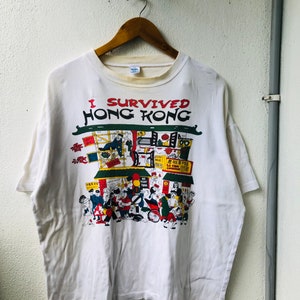 Vintage Original 90’s I Survived Hong Kong Souviner T-Shirt