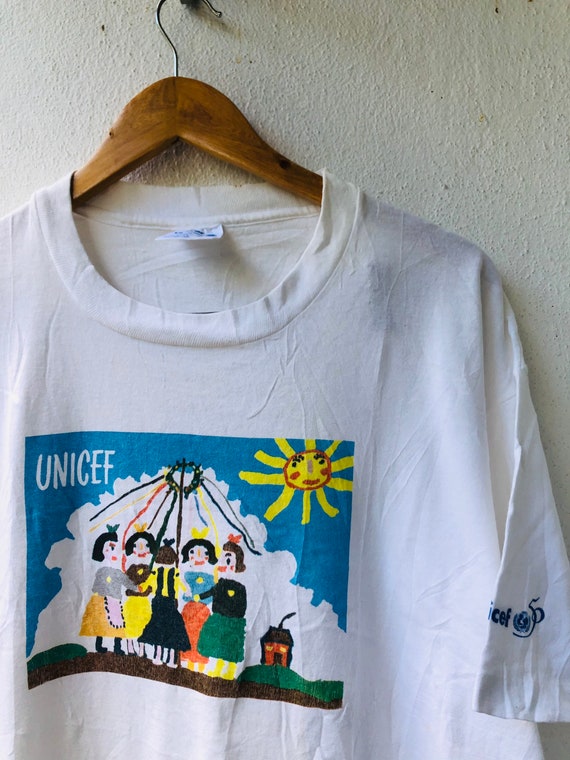 Vintage 90s Unicef 50th Anniversary T-shirt - Etsy