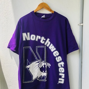 Vintage Original 90’s Northwestern Wildcats Football NCAA Division T-Shirt