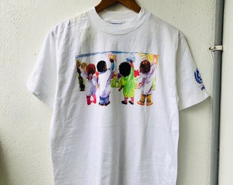 Vintage Original 90’s Uniceff “ Kids Art Graphic New Old Stock T-Shirt