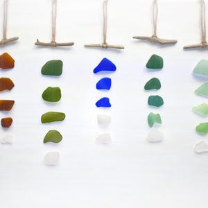 Genuine Sea Glass Suncatcher with Driftwood | YOU CHOOSE | Ombré Mini Mobile | Eco-Friendly Gift | BOHO Wall Art, Mermaid Decor, Beach Decor