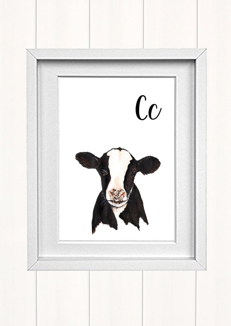 Animal Prints for Nursery Alphabet Print Cow Print Animal Alphabet Alphabet Letters ABC letters