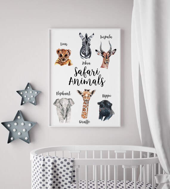 etsy animal nursery prints