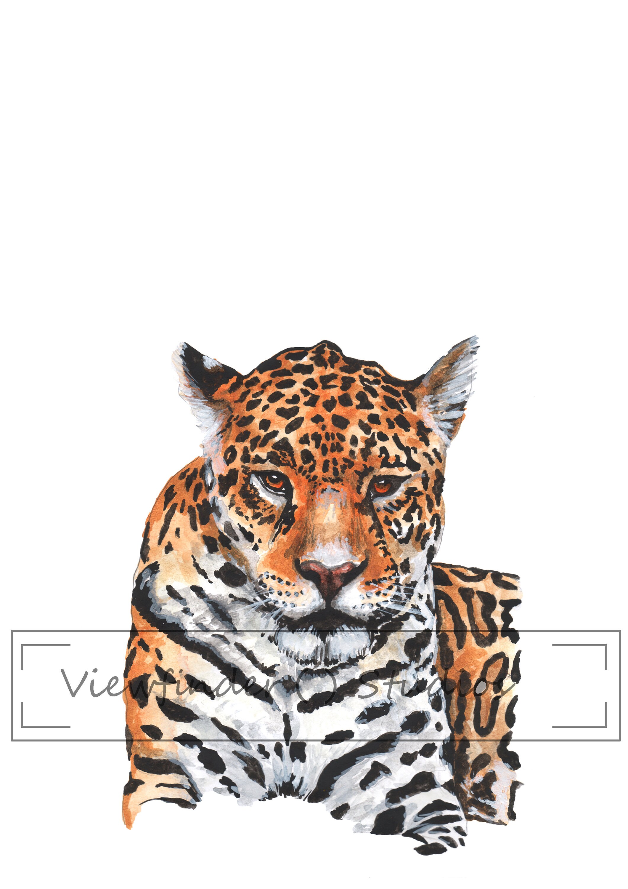 DIGITAL DOWNLOAD Jaguar Jungle Animal Print Watercolour | Etsy