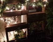 Handmade Outdoor Wood multi tier plant box stand for your patio or garden wooden pallet