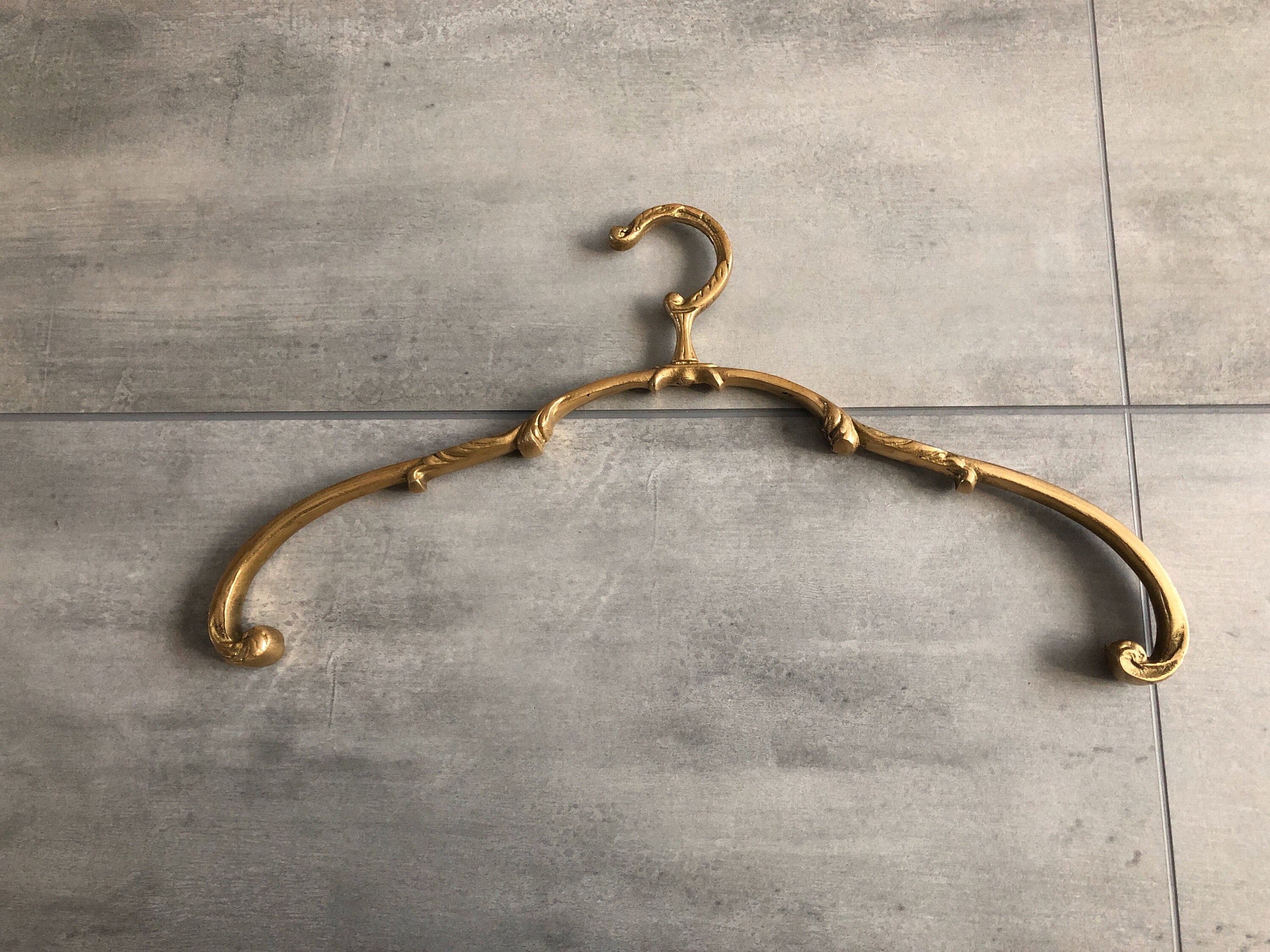 Vintage brass clothes hanger Etsy