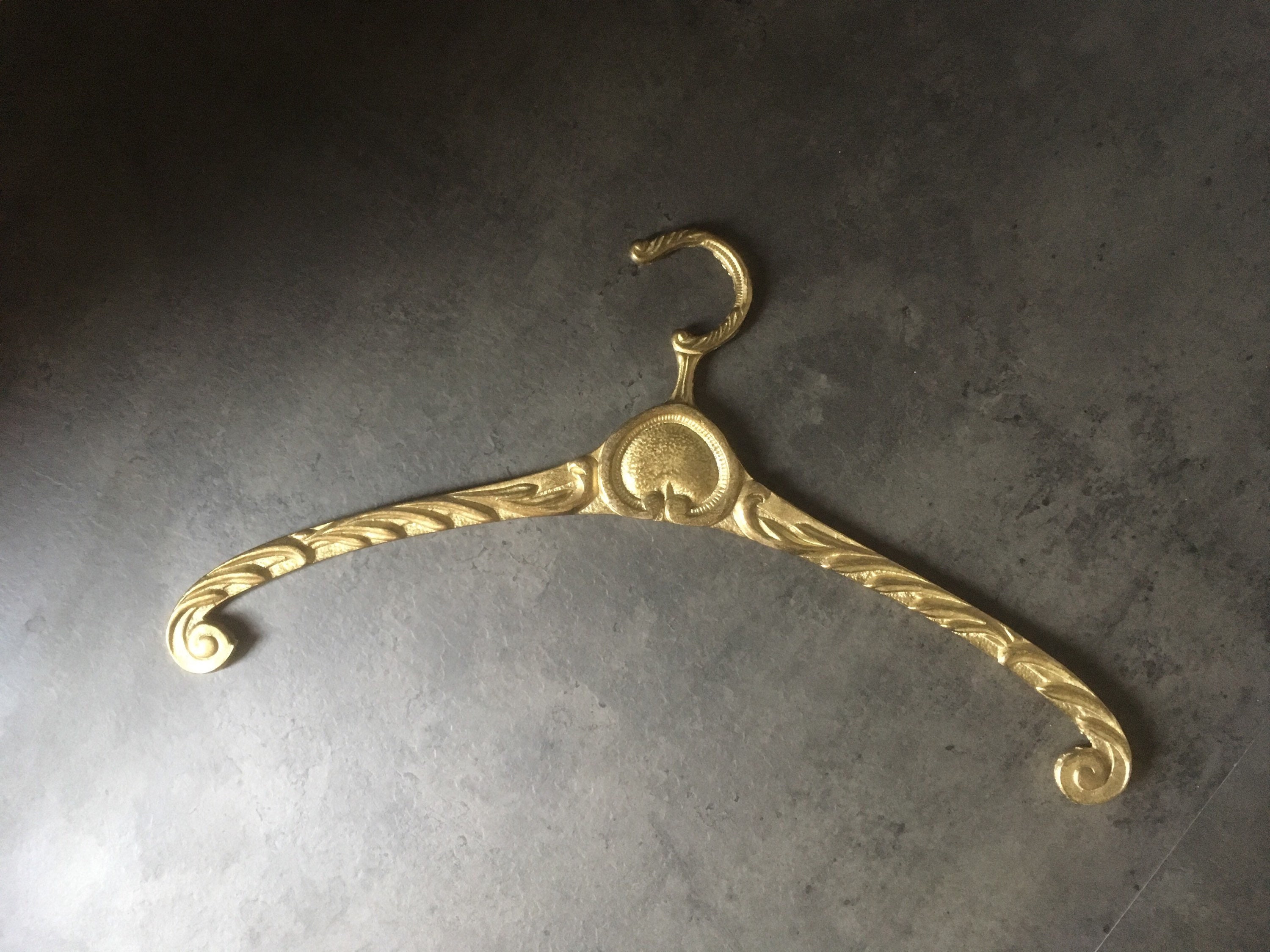 Vintage brass clothes hanger Etsy