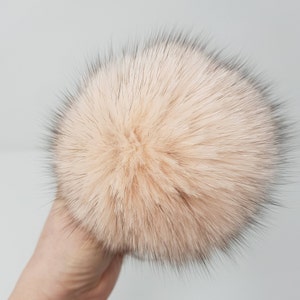 Raccoon Pom Pom, Genuine Racoon Fur Ball for Hat, Real Fur Pompom