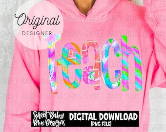 Teach- Digital instant Download - PNG FILE