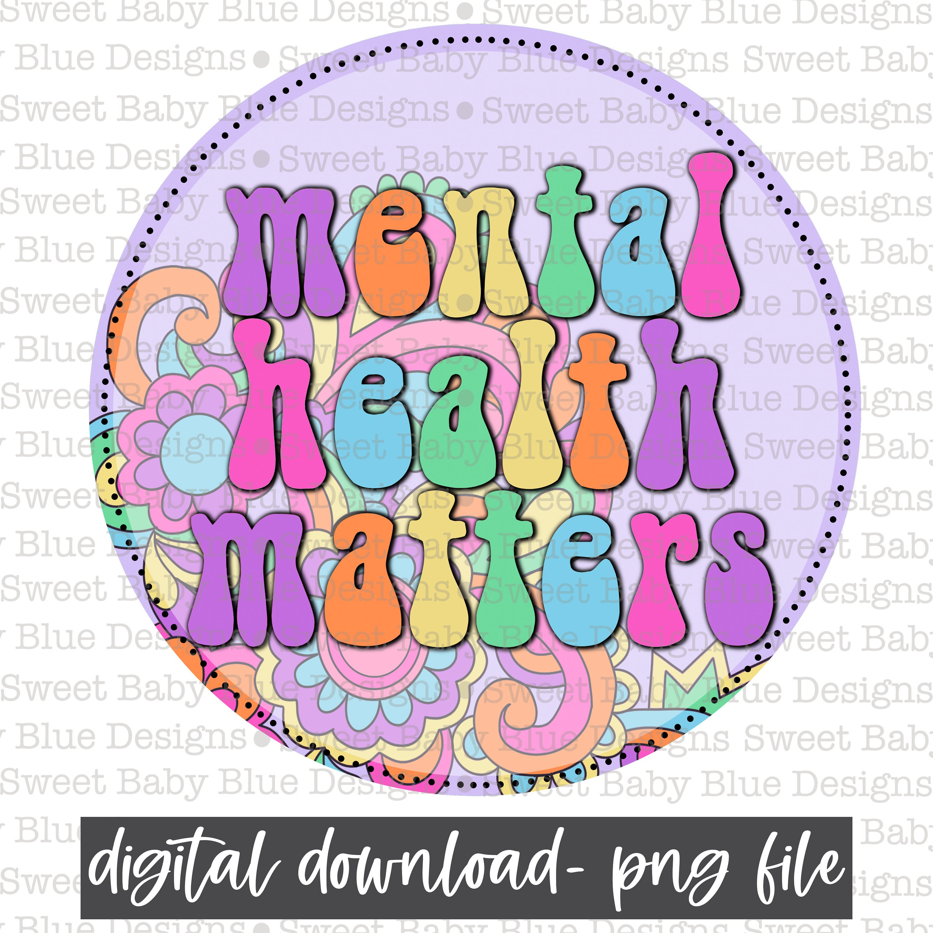 Mental health matters Digital instant download PNG clipart Etsy