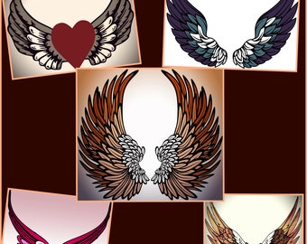Download Angel wing svg | Etsy