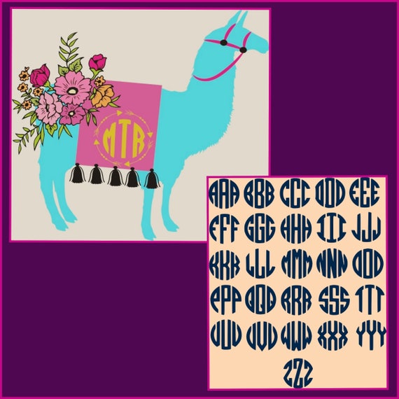 Download llama layered svg file WITH circle monogram svg files ...