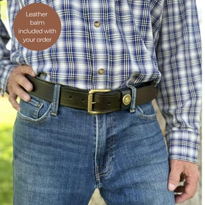 Handmade Black Leather Belt 12gauge Shotgun Keeper Western Style Country Wear Casual Fashion Everyday Belt Gift Idea Hunter 3rd Anniversary