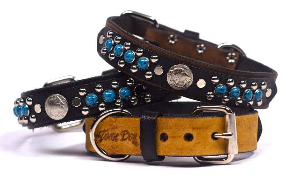 Leren hondenhalsband