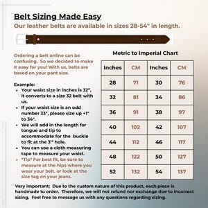 Moccasin Brown Mens Leather Belt Copper Roller Buckle Full Grain Casual Attire image 2