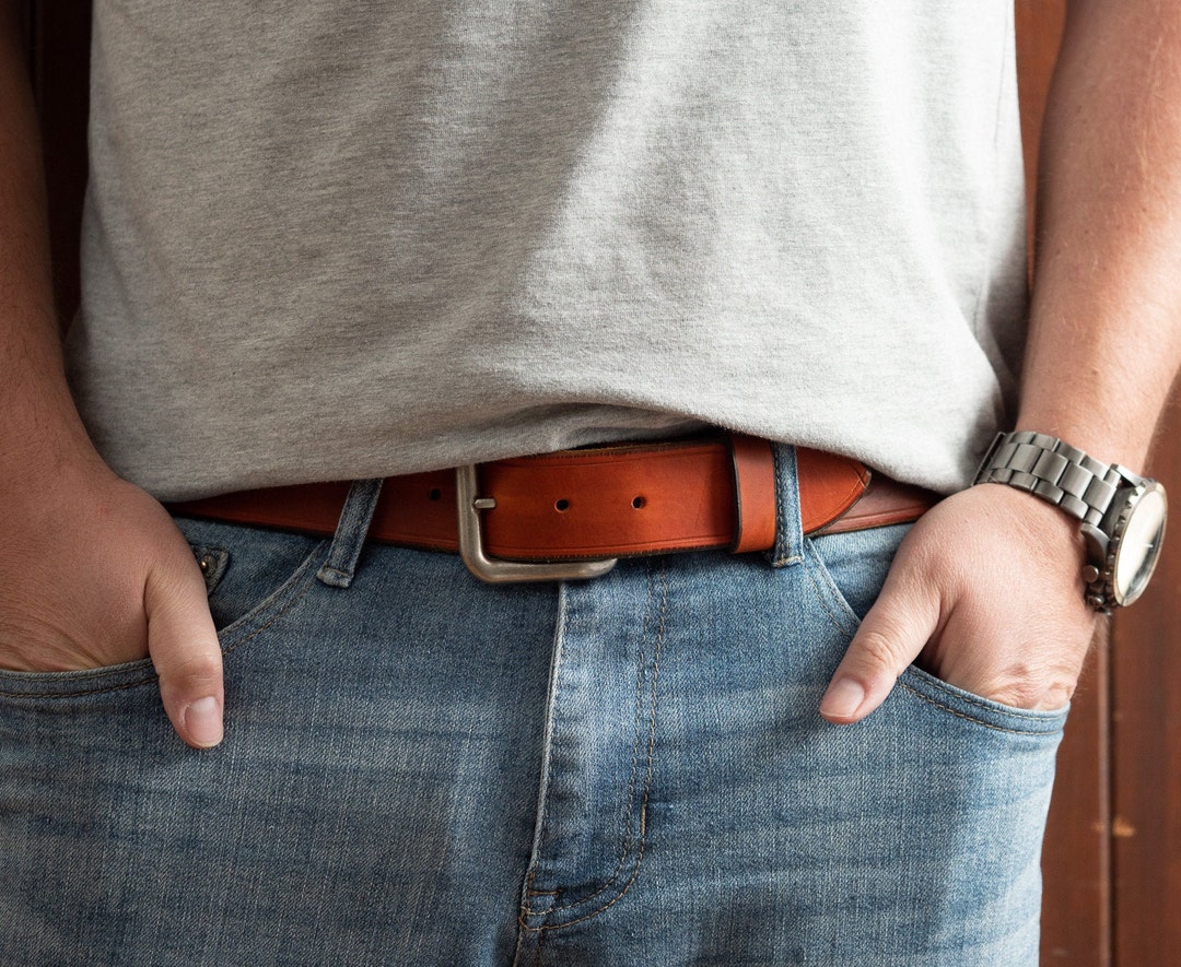 UNCLE FU 英国製HAND MADE Vintage Belt 【新品】 Hermann Oak Harness Leather Men's Work or Casual Belt 1 1/2