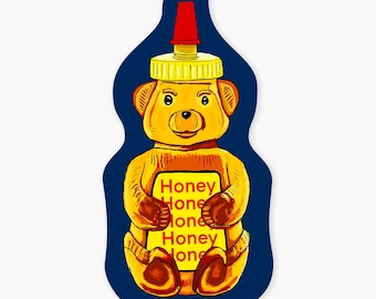 Honey Bear - 3" Art Sticker Vinyl Decal