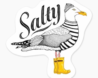 Salty - 3" Art Sticker Vinyl Decal