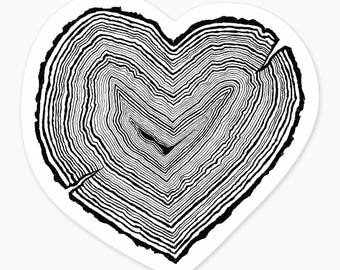 Tree Love - 3" Art Sticker Vinyl Decal