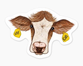 Hay Girl - 3" Art Sticker Vinyl Decal