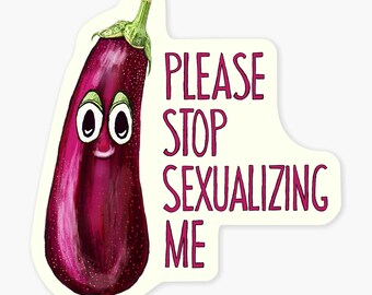 Eggplant - 3" Art Sticker Vinyl Decal