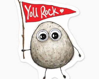 You Rock - 3" Art Sticker
